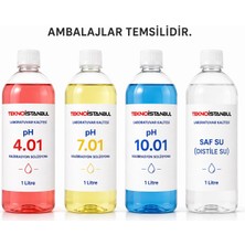 Tekno İstanbul pH 4.01 -7.01 - 10.01 Saf Su (Distile Su) Kalibrasyon Sıvıları Tampon Çözelti 1 Litre