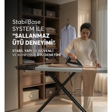 Ceraware Nero Premium Ütü Masası Güçlendirilmiş Metal Yapı ile Ergonomik Yükseklik Ayarı