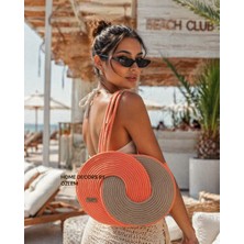 Home Decors By Özlem Hasır Çanta Günlük Omuz Çantası El Emeği Handmade Tasarım Tarz Yaz MODA-YÜK.25CMXEN.35CM
