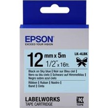 Epson LK-4YBF Floresanlı Sarı Üzeri Siyah 12mm 9Metre Etiket