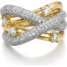 La Nuit London Jewels Pave Cz Crossover Yüzük