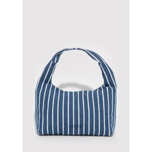 Mavi Çizgili Denim Omuz Çantası 1913791-32177