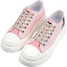 Dogo Kadın Vegan Beyaz Kalın Taban Sneakers - Big Steps Cat Tasarım