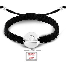 Kuyumcudükkanı Kuyumcudukkani Burç Simgeli Makrome Ipli Bileklik- 40043-W-LIBRA