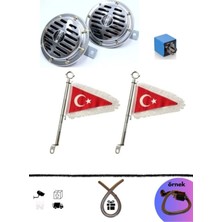 GMS Cg Cup E-Bike Modifiye Hella Korna K Esici Role-2 Ad. Makam Bayrağı Seti (+Buji Kablo Kılıfı Hdye)