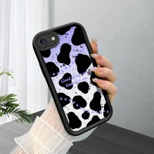HONTINGA iPhone Se 2020 ile Uyumlu Kılıfı Düşüme Önleyici Basitlik Anti Düşme Kamera Korumali Yıldız Siyah Desen Yumuşak Silikon Telefon Kılıfı Kadın ve Erkek Için Uygundur K2-0408