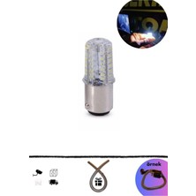 Rbk Cg Cup Sct Motosiklet Çakarlı Stop Ampulü Beyaz Şaş Tırnak (+Buji Kablo Kılıfı )