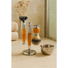 İsmiyle Al Hsnet Koleksiyon Tıraş Seti – 304 Cerrahi Çelik & Kemik Saplı | Çift Cidarlı Tıraş Tası I