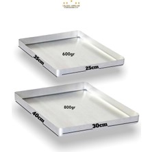 PremiumPort Alüminyum Baklava ve Börek Tepsi Seti, 2'li, Şık ve Dayanıklı Tasarım