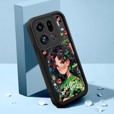 HONTINGA Oppo Find X9 Pro 5g ile Uyumlu Kılıfı Düşüme Önleyici Basitlik Anti Düşme Kamera Korumali Şirin Kedi Güzel Kız Siyah Desen Yumuşak Silikon Telefon Kılıfı Kadın ve Erkek Için Uygundur K2-0058