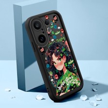 HONTINGA Vivo X200 Fe ile Uyumlu Kılıfı Düşüme Önleyici Basitlik Anti Düşme Kamera Korumali Şirin Kedi Güzel Kız Siyah Desen Yumuşak Silikon Telefon Kılıfı Kadın ve Erkek Için Uygundur K2-0058