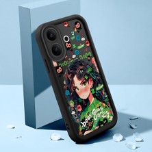 HONTINGA Vıvo V60 Lite ile Uyumlu Kılıfı Düşüme Önleyici Basitlik Anti Düşme Kamera Korumali Şirin Kedi Güzel Kız Siyah Desen Yumuşak Silikon Telefon Kılıfı Kadın ve Erkek Için Uygundur K2-0058