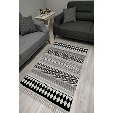 Kilim Home Cotton Serisi Dekoratif Dokuma Taban Saçaklı Kilim