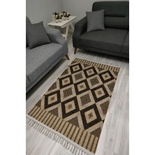 Kilim Home Cotton Serisi Dekoratif Dokuma Taban Saçaklı Kilim
