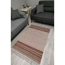 Kilim Home Cotton Serisi Dekoratif Dokuma Taban Saçaklı Kilim