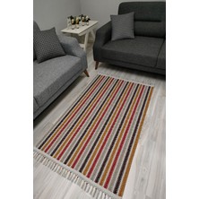Kilim Home Cotton Serisi Dekoratif Dokuma Taban Saçaklı Kilim