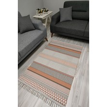 Kilim Home Cotton Serisi Dekoratif Dokuma Taban Saçaklı Kilim