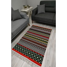 Kilim Home Cotton Serisi Dekoratif Dokuma Taban Saçaklı Kilim