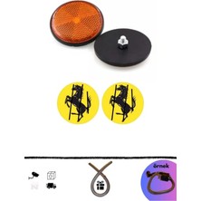 GMS Cg Cup Ön Reflektör Takımı + Sarı Logo Silikon 2 Adet (+Buji Kablo Kılıfı)