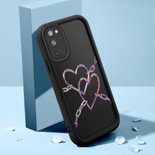 HONTINGA Samsung Galaxy S20 Fe ile Uyumlu Kılıfı Düşüme Önleyici Basitlik Anti Düşme Kamera Korumali Şirin Kedi Kalp Siyah Desen Yumuşak Silikon Telefon Kılıfı Kadın ve Erkek Için Uygundur K2-0055