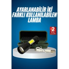 Eco Port LED Lamba El Feneri Küçük Taşınabilir USB Şarjlı Acil Durum Lambası