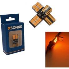 Bezos T10 LED Ampul 24 Ledli Canbuslı Park Ampulü 2'LI Takım Turuncu