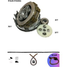 GMS Cg 200 Debriyaj Göbek Seti (70-21) 37 T Yağ Pompası-6 Lı Balata (+Buji Kablo Kılıfı )