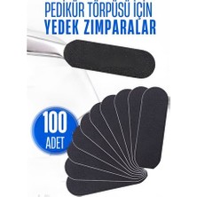 İsmiyle Al Turk Ayak Törpü Yedeği Yapışkanlı Törpü Zımparası Pedikür Törpü Yedeği 100 Adet
