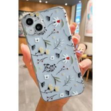 3gen Case iPhone 13/14 Uyumlu Papatyalı Çiçekler Desenli Şeffaf Silikon Kılıf