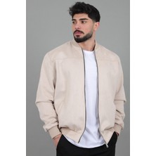 Stil Kombin Kolej Yaka Bel Lastikli Süet Mevsimlik Mont Bl 1711-60287