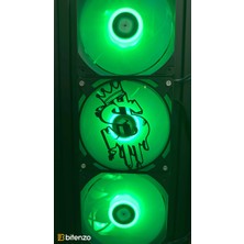 Graffiti Dolar Logolu 120X120 mm Oyun Pc Aksesuarı, Masaüstü Bilgisayar Fan Kapağı