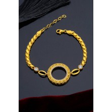 INNUENDO JEWELRY 925 Ayar Gümüş Taşlı Halka Detaylı Çeyrekli Bileklik