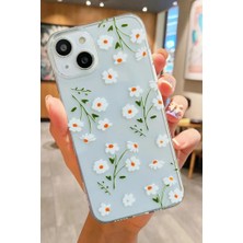3gen Case İphone 13-14 Uyumlu Tatlı Çiçekler Desenli Şeffaf Silikon Kılıf