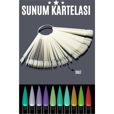 Toyigoo Turk Beyaz Protez Jel Tırnak Eğitim ve Sunum Kartelası