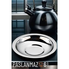 İsmiyle Al Hsnet Veneta 6 Adet Metal Çay Tabağı Seti