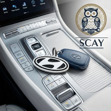 Scay Hyundai Logolu 3D Tasarım Anahtarlık - Honeycomb Desenli