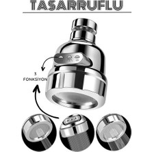 Toyigoo Hsnet 3 Fonksiyonlu Tasarruflu Musluk Başlığı Krom