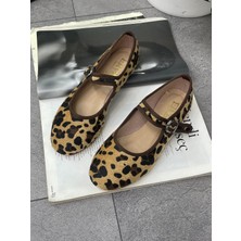Erva'nın Butiği Leopar (Berry) Düz Taban Kadın Babet