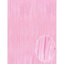 Home Soft Pembe Püsküllü Kapı Perdesi