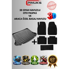 PINUKS Citroen C3 2009 Yeni Kasa Model Uyumlu 3D Siyah Renk+Bagaj Havuzu Oto Paspas Seti
