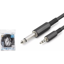 Hadron HDX1078 6.35MM To 3.5mm Gitar ve Enstrüman Kablosu 5 Metre
