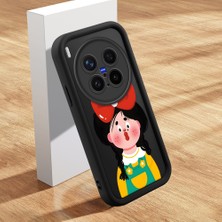 HONTINGA Vivo X300 Pro ile Uyumlu Kılıfı Düşüme Önleyici Basitlik Anti Düşme Kamera Korumali Şirin Kedi Kız Siyah Desen Yumuşak Silikon Telefon Kılıfı Kadın ve Erkek Için Uygundur K2-0060