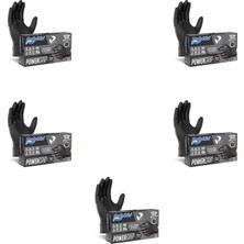 Dolphin Nitril Powergrip Ekstra Kalın Elmas Dokulu Eldiven Siyah Xl Büyük Boy - 50'li 5 Paket