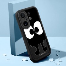 HONTINGA Vivo X200 Fe ile Uyumlu Kılıfı Düşüme Önleyici Basitlik Anti Düşme Kamera Korumali Şirin Kedi Karikatür Siyah Desen Yumuşak Silikon Telefon Kılıfı Kadın ve Erkek Için Uygundur K2-0056