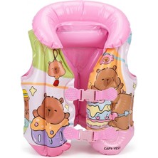 LRS Store Çocuk Can Yeleği 2-4 Yaş Kapibara Desenli 12-25 kg Taşıma Yüzme Yardımcısı Bebek Yelek