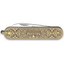 Gültekin Eco Lounge Sürbısa 61803 Pirinç Işlemeli Sürmene Çakısı 5,5 cm - Tek Bıçaklı