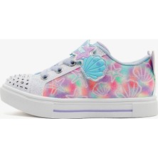 Skechers Twinkle Sparks - Underwater Magic Küçük Kız Çocuk Beyaz Işıklı Spor Ayakkabı 314824N Wmlt