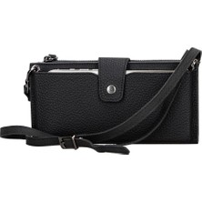 Gültekin Lozan Strap 6.5 Inch Uyumlu Deri Kartlıklı Kılıf Erc1 Siyah