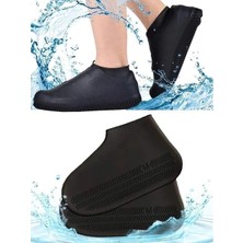 Gültekin Silikon Ayakkabı Kılıfı Kaymaz Su Kir Geçirmez M Beden Siyah