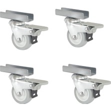 Burak Teker Burak Casters 50MM Çift Sıra Bilyeli Frenli U Tablalı Tekerlek 0516 Fhg -4 Adet